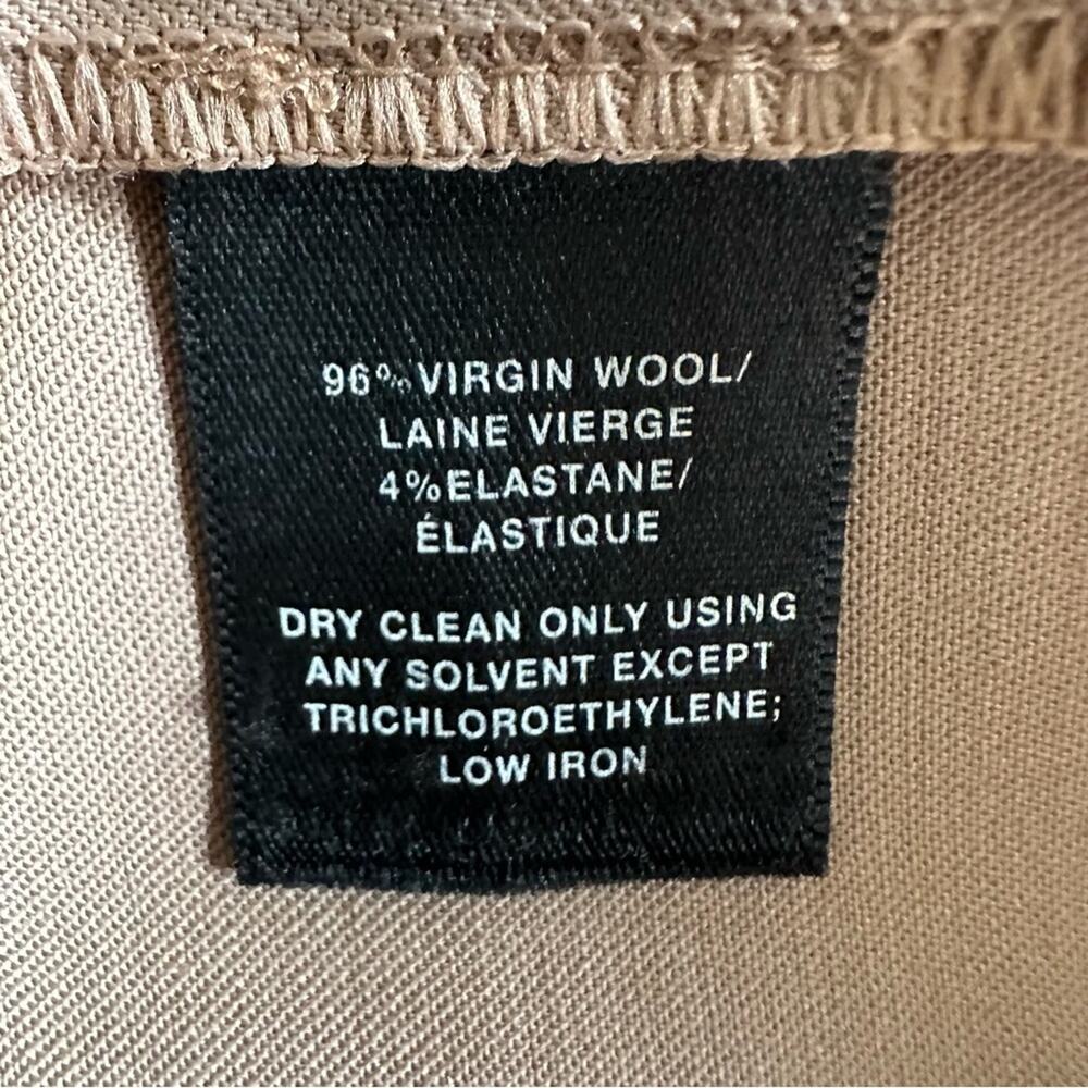 Lafayette 148 Bleeker Trouser Pant Wool Stretch Tan 4 Career Quite Luxury Office - Picture 8 of 12